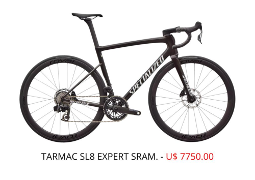BIKE SPECIALIZED TARMAC SL8 EXPERT SRAM