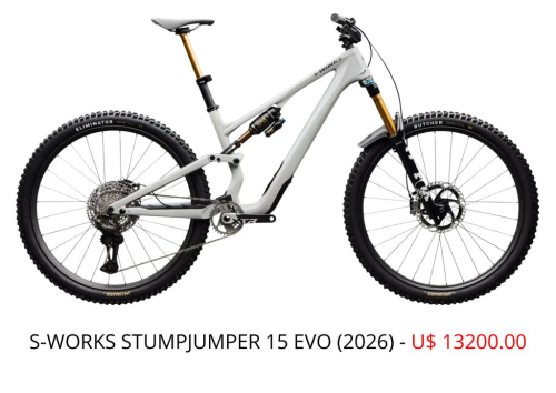 BIKE SPECIALIZED S-WORKS STUMPJUMPER 15 EVO - 2026