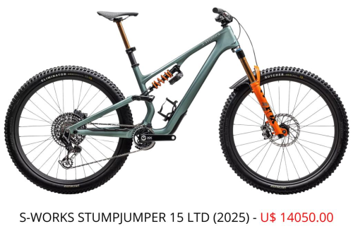 BIKE SPECIALIZED S-WORKS STUMPJUMPER 15 LTD - 2025